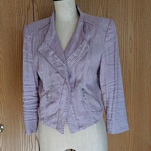 White House Black Market Jackets & Coats - WHBM Lavender Linen Blazer White House Black Market Jackets & Coats - WHBM Lavender Linen Blazer